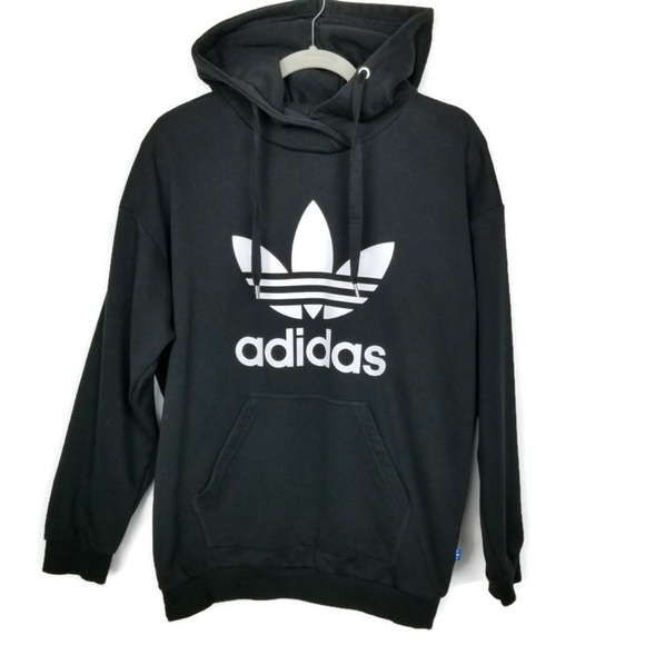 Adidas | hoodie | black | white logo |